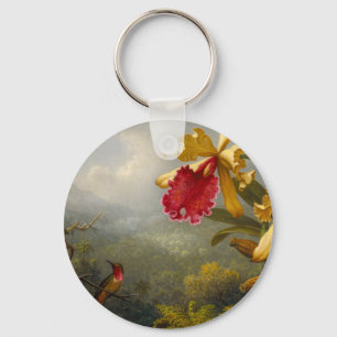 Chaveiro Orquídeas e Hummingbird