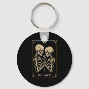 Chaveiro Os Amantes Tarot Skeleton Tornam O Romance Gótico.