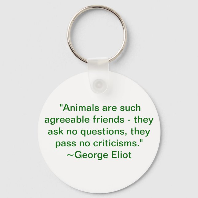 Chaveiro Os animais são amigos tão agradáveis (Frente)