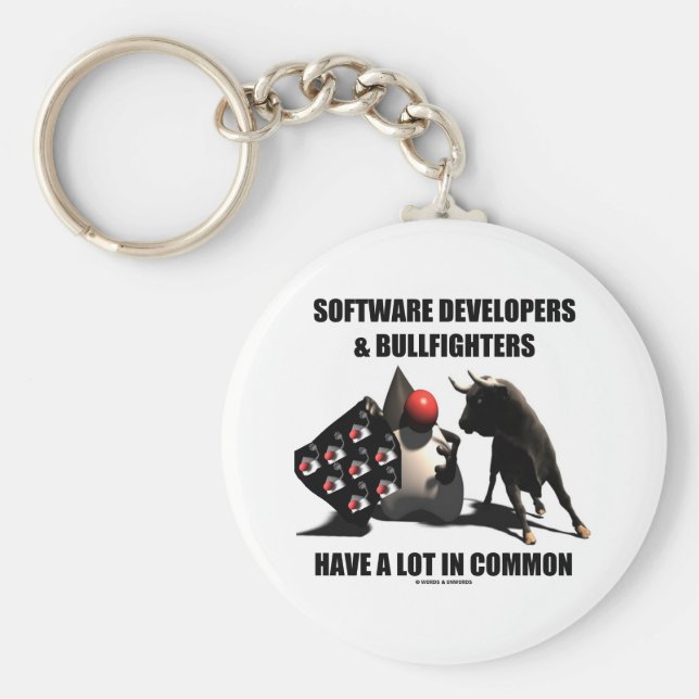 Chaveiro Os Bullqueters De Desenvolvedores De Software Têm  (Frente)