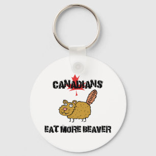 Chaveiro Os canadenses comem mais castor