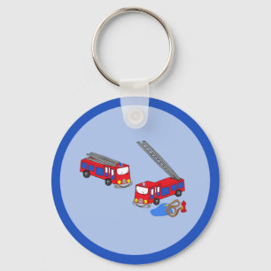 Chaveiro Os carros de bombeiros vermelhos do bombeiro