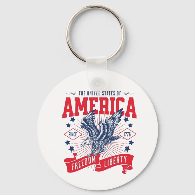 Chaveiro Os Estados Unidos da América - Liberdade & Liberda (Frente)