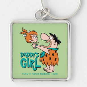 Chaveiro Os Flintstones Fred & Pebbles - Garota Pai