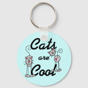 Chaveiro Os gatos são camiseta legal e presentes