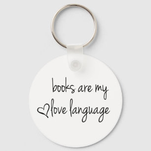 Chaveiro Os livros são minha língua do amor