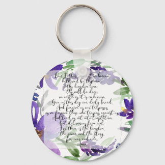 Chaveiro Os Lordes Prayer Watercolor floral