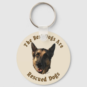 Chaveiro Os melhores cães são salvados - cão de german
