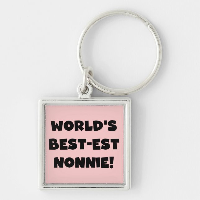 Chaveiro Os melhores presentes nonnie do mundo em texto neg (Frente)