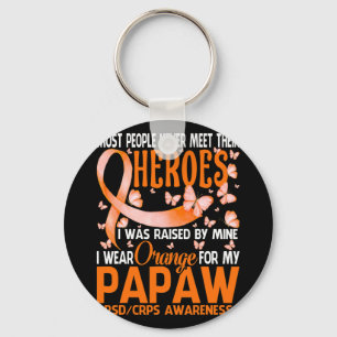Chaveiro Os Meus Heróis Visto Laranja Para O Meu Papaw Rsd