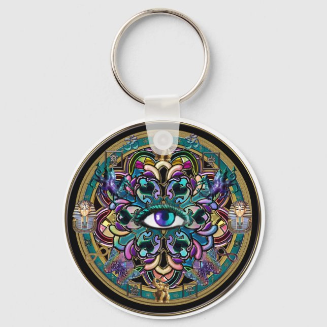 Chaveiro Os Olhos do Mandala Mundial (Frente)