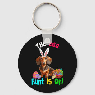 Chaveiro Os Ovos De Caça São Ovos De Coelhinho Dachshund No