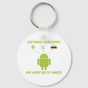 Chaveiro Os programadores de software são viciado aos doce
