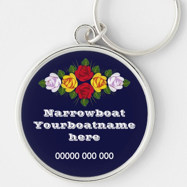 Chaveiro Os rosas do canal personalizaram o keyring (Frente)