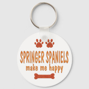 Chaveiro Os Spaniels de Springer fazem-me feliz
