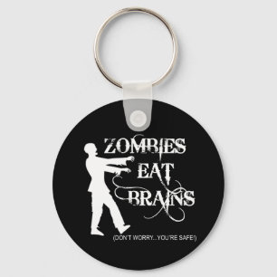 Chaveiro Os zombis comem cérebros… não se preocupam, vo