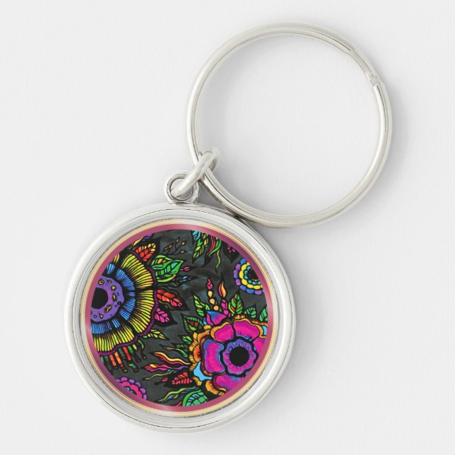 Chaveiro OSTARA: Surto Primal - Pulseira de Arte Maximalist (Frente)