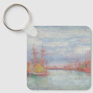 Chaveiro Ostend Harbor por James Ensor (1900)