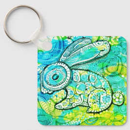 Chaveiro Osterhase im Doodle-Stil