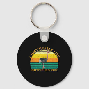 Chaveiro Ostrich Funny Animal Quote Com Vintage Shape Desi