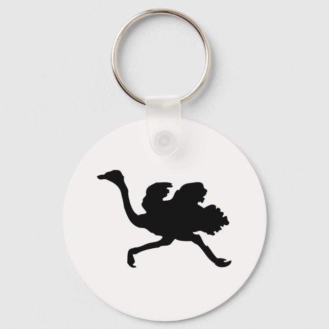 Chaveiro Ostrich Silhouette (Frente)