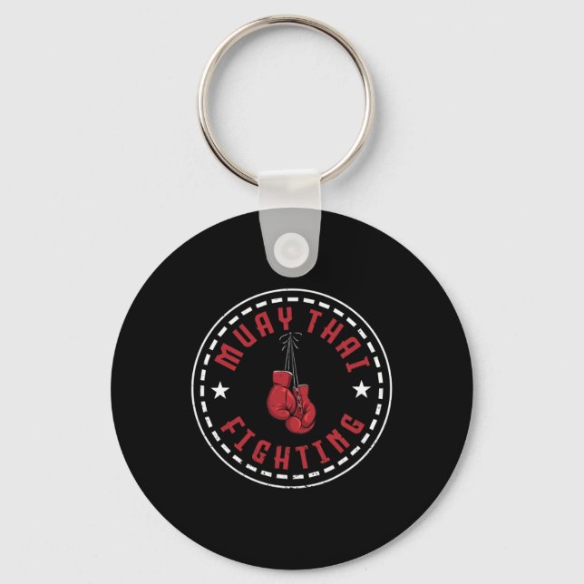 Chaveiro Ótimo Design de Luta Muay Thai Kickboxer Mma Trai (Frente)