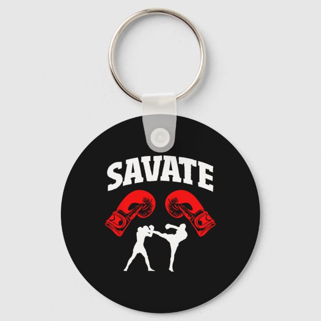 Chaveiro Ótimo Design de Savate Boxing Chute Mma Kickboxing (Frente)