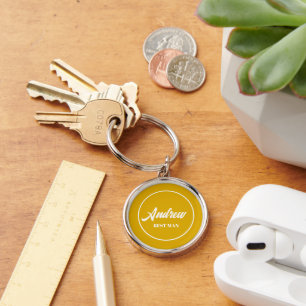 Chaveiro Ouro Amarelo Personalizado Melhor Homem