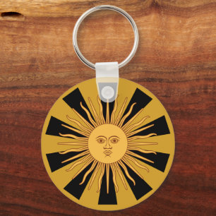 Chaveiro Ouro da Argentina Sun, Moda Sol de Mayo