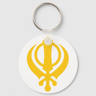 Chaveiro Ouro de Khanda do sikh