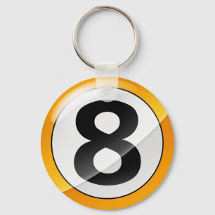 Chaveiro Ouro do número 8