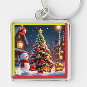 Chaveiro "Ouro festivo brilho"