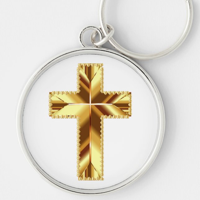 CHAVEIRO OURO HOLY CROSS (Frente)