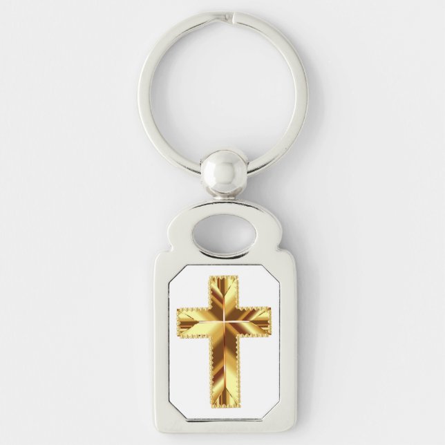 CHAVEIRO OURO HOLY CROSS (Frente)