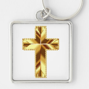 CHAVEIRO OURO HOLY CROSS