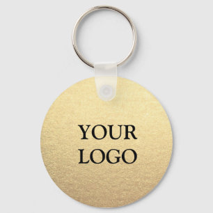 Chaveiro Ouro Limpo Simples Personalizado Sua Logo Aqui