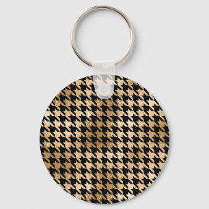 Chaveiro Ouro metálico fere dente, padrão de moda.