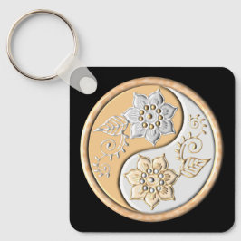 Chaveiro Ouro & Prata Yin Yang