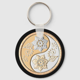 Chaveiro Ouro & Prata Yin Yang