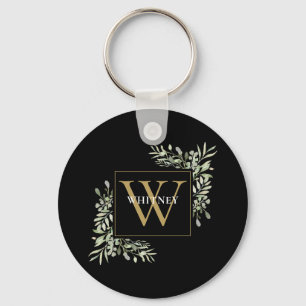 Chaveiro Ouro Preto Monograma Moderno Personalizado com Ver
