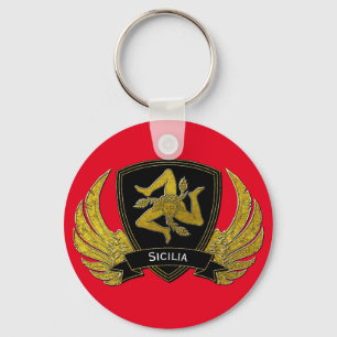 Chaveiro Ouro preto siciliano de Trinacria & sua cor