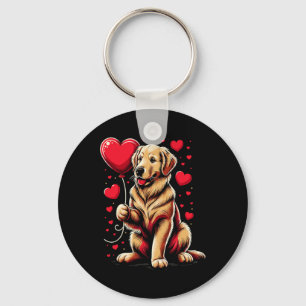 Chaveiro Ouro Retriever Dog Dia de os namorados Proprietári