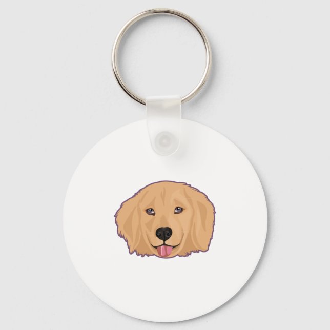 Chaveiro Ouro Retriever Sticker (Frente)