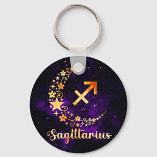 Chaveiro Ouro Sagittarius Teclado Zodiac