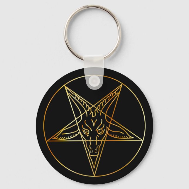 Chaveiro Ouro suspiro do Baphomet (Frente)