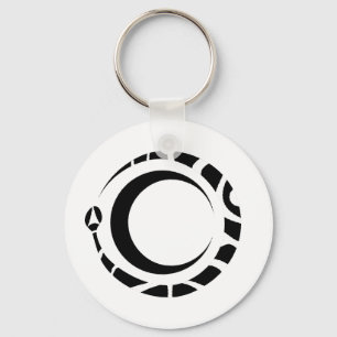Chaveiro ouroboros e lua