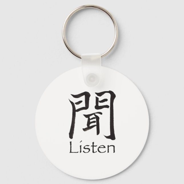 Chaveiro Ouvir Caractere Kanji (Frente)