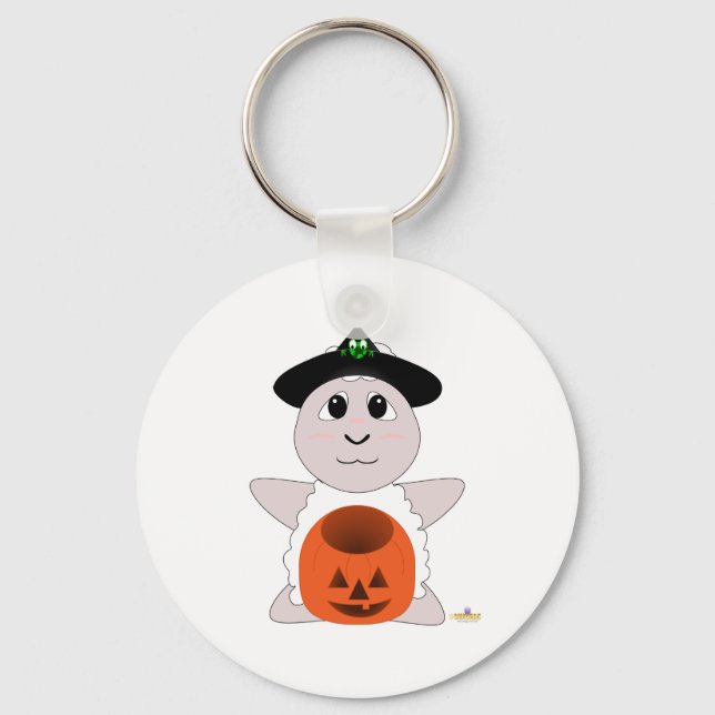 Chaveiro Ovelha Branca de Bruxa Huggable (Frente)