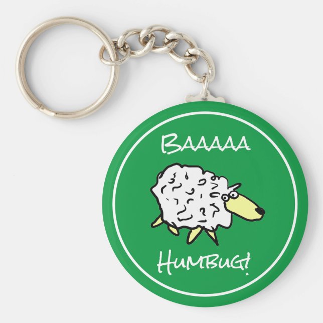 Chaveiro Ovelha Diz Baaaa Humbug - Natal (Frente)