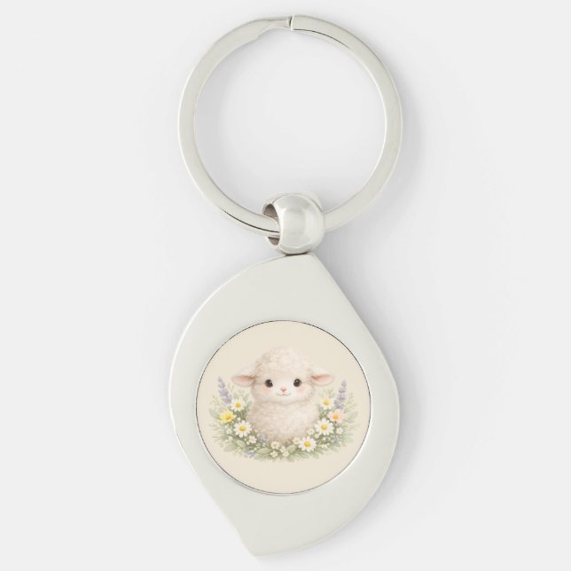 Chaveiro Ovelhas Caprichosas e Flores Silvestres para um Ch (Frente)